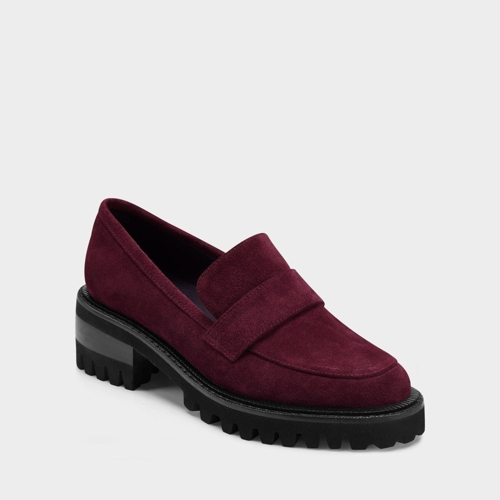 Aérosoles Ronnie Bordeaux Suede Lug Loafer